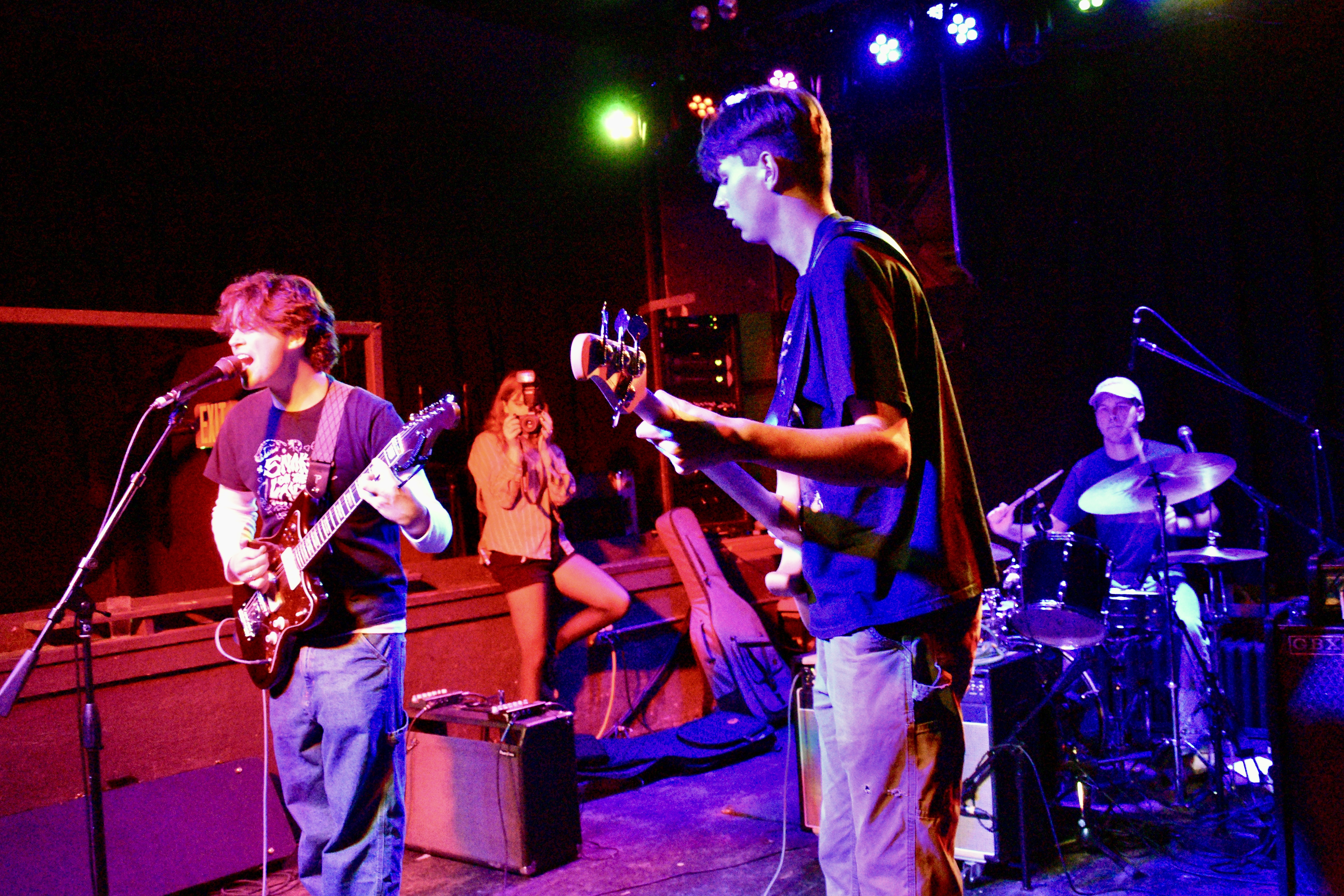 A band playing on a stage